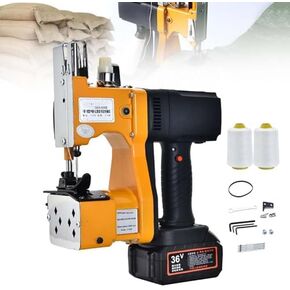 آلة إغلاق الأكياس الكهربائية، ماكينة خياطة لاسلكية محمولة، مع بطارية ذات سعة كبيرة 36 ​​فولت، لكيس الخيش، والقماش، وأكياس التغذية (بطارية واحدة) in Kuwait