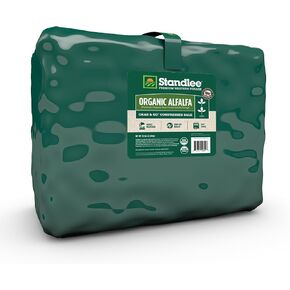 standlee Organic Alfalfa Grab & Go Compressed Hay Bale, Organic Alfalfa for Horses & Livestock, 50 lbs in Kuwait