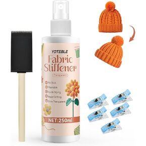 250ml Fabric Stiffener Spray, Stiffen Quick Fabric for Stiffening, Draping, and Shaping Fabrics, Fast Drying, Stiffen Quick, No Flaking & Cracking, Hat Stiffener Spray for Cotton, Canvas, Ribbon in Kuwait