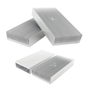 DIY Cooler Aluminum Heatsink Grille Shape Radiator Heat Sink Chip for IC LED Power Transistor 100x14x20mm ~ 300x147x44mm(147mm x 44mm,Length 147mm,with Adhesive) in Kuwait