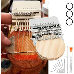 Patchmaker 2.0 Kit, Mini Loom for Beginners, Portable Patch Darning Kit, Patchwork Weaving Tool Set for Quickly Sewing Repair, Sewing (14 Hooks) in Saudi Arabia
