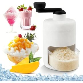 دليل ماكينة حلاقة الثلج الدوارة، شفرة من الفولاذ المقاوم للصدأ، مقبض سريع موفر للعمالة، قاعدة شفط ثابتة وآمنة، للاستخدام المنزلي باستخدام آلة مخروط الثلج لجميع مكعبات الثلج in Kuwait