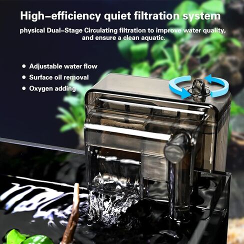 Glass Fish Tank Kit,2.8 Gallon Fish Tank,Small Aquarium, Ultra-Clear Nano Aquarium,Betta Fish Tank,Small Fish Tank,Aquarium Starter kit,Desktop Fish Tank,with Light and Filter in Saudi Arabia