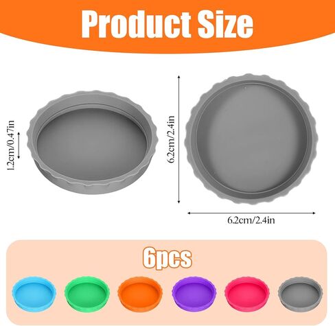 6 Pcs Crested Gecko Food Dish Water Bowl Silicone Reptile Feeding Cups Crested Gecko Tank Accessories for Reptile Tanks Hermit Crab Tortoise Small Pet 6 Colors in Saudi Arabia