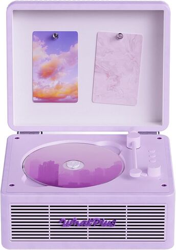 CD Player with Bluetooth Speaker, High-Fidelity Sound, App-Controlled, Magnetic Display for Photos & Pins, Retro Desktop Music Player, Gift for Music Lovers (White) in Saudi Arabia