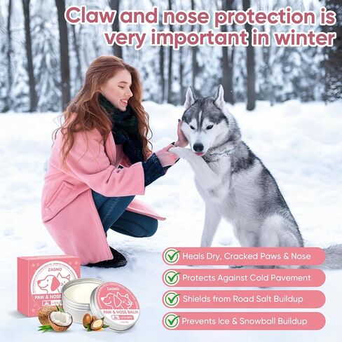 All-Natural Lick-Safe Dog Paw Balm With Coconut Oil |Fast Repair & Nourishment for Irritated Paw Pads & Nose | Cat Wax & Cream, Suitable for Dry, Cracked, and Irritated Noses | Hoof Care | 2.1 oz in Saudi Arabia
