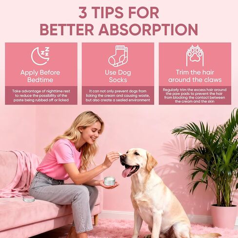 All-Natural Lick-Safe Dog Paw Balm With Coconut Oil |Fast Repair & Nourishment for Irritated Paw Pads & Nose | Cat Wax & Cream, Suitable for Dry, Cracked, and Irritated Noses | Hoof Care | 2.1 oz in Saudi Arabia