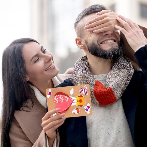 80UncleKimby 28 مجموعة من بطاقات عيد الحب اليدوية، مجموعة أدوات صنع بطاقات القلب ثلاثية الأبعاد مع مغلفات وقلوب المحادثة والفنون والحرف اليدوية في الفصل الدراسي ومستلزمات الحفلات in Kuwait