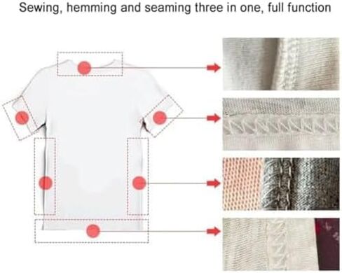 Heavy-Duty Coverstitch Serger, Overlock Sewing Machine w/2-3-4 Stitch Capability, Trim Trap, and Presser Feet, Adjustable Gauge for Beginners in Saudi Arabia