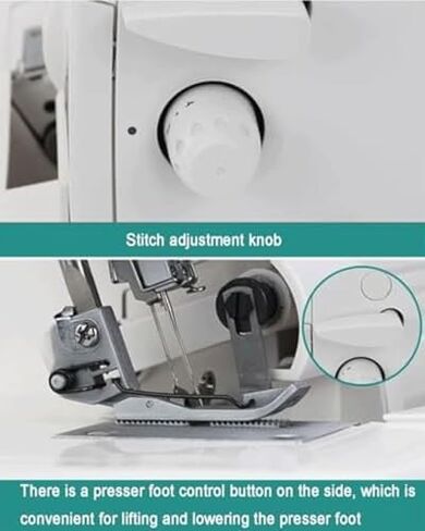 Heavy-Duty Coverstitch Serger, Overlock Sewing Machine w/2-3-4 Stitch Capability, Trim Trap, and Presser Feet, Adjustable Gauge for Beginners in Saudi Arabia