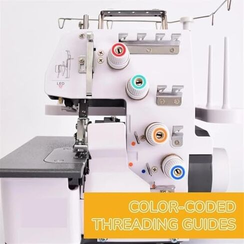 Sewing Machines, Overlocker Sewing Machine,Semi-Industrial Sergers & Overlock Machines w/Metal Frame,3-4 Serger Thread Capability in Saudi Arabia