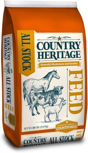 Country Heritage All Stock 12% Protein Textured Feed Multipurpose Diet for Horses, Cattle, Sheep and Goats 50 Pounds in Kuwait