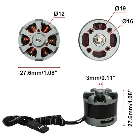 محرك Gimbal بدون فرشاة 2208 90KV 3 مم عمود مناسب لـ 100-200g Gopro3 RC Quadcopter - منخفض كيلو فولت، ضوضاء منخفضة، استهلاك منخفض للطاقة in Kuwait
