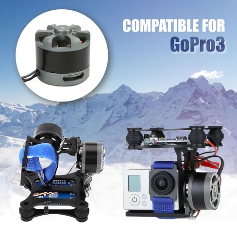 محرك Gimbal بدون فرشاة 2208 90KV 3 مم عمود مناسب لـ 100-200g Gopro3 RC Quadcopter - منخفض كيلو فولت، ضوضاء منخفضة، استهلاك منخفض للطاقة in Kuwait