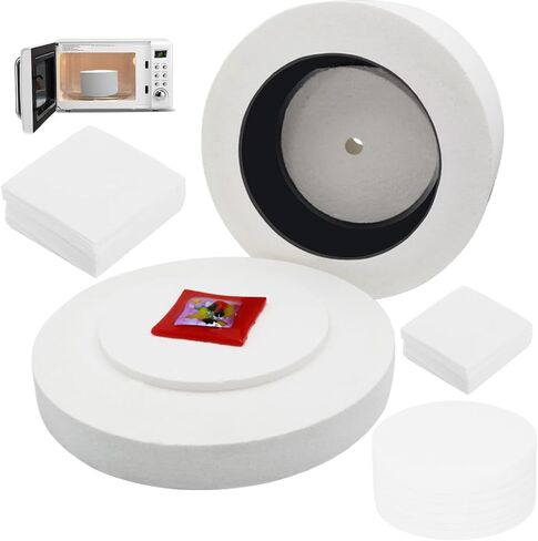 Alolti Microwave Kiln for Clay Pottery with 50 Pcs Kiln Paper, 7.7"Microwave Glass Kiln for Glass Fusing DIY, Mini Small Kiln Kits Jewelry Tools for Beginners at Home in Saudi Arabia