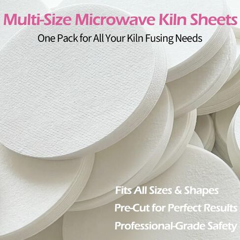 Alolti Microwave Kiln for Clay Pottery with 50 Pcs Kiln Paper, 7.7"Microwave Glass Kiln for Glass Fusing DIY, Mini Small Kiln Kits Jewelry Tools for Beginners at Home in Saudi Arabia