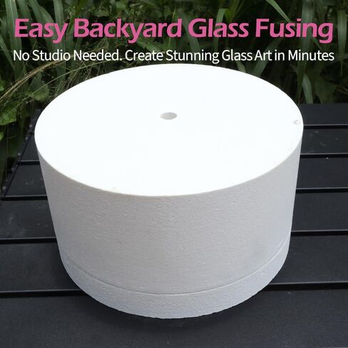 Alolti Microwave Kiln for Clay Pottery with 50 Pcs Kiln Paper, 7.7"Microwave Glass Kiln for Glass Fusing DIY, Mini Small Kiln Kits Jewelry Tools for Beginners at Home in Saudi Arabia