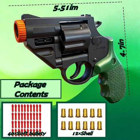 Toy Revolver Gun, Educational Model Toys, Soft Bullet Toy, Gifts for Ages 14+ in Saudi Arabia