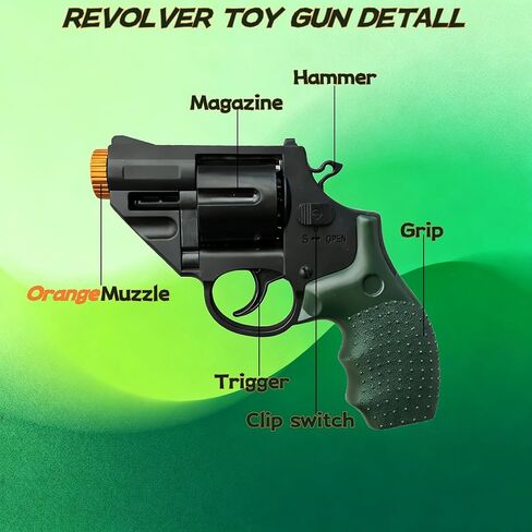 Toy Revolver Gun, Educational Model Toys, Soft Bullet Toy, Gifts for Ages 14+ in Saudi Arabia