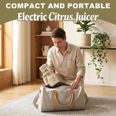 عصارة حمضيات كهربائية، عصارة برتقال قابلة لإعادة الشحن مع USB-C، عصارة عصير ليمون محمولة للبرتقال والليمون والجريب فروت، سهلة التنظيف والاستخدام، إنتاجية عالية للعصير، تشغيل بلمسة واحدة in Kuwait