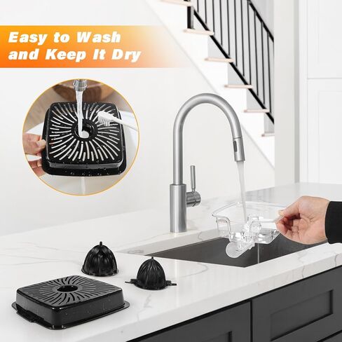 عصارة حمضيات كهربائية من الفولاذ المقاوم للصدأ - عصارة برتقال بقدرة 40 وات مع فوهة قابلة للتعديل مضادة للتنقيط ومخاريط لليمون والليمون الحامض والجريب فروت - عصارة عكسية تلقائية لعصير الفاكهة الطازجة in Kuwait