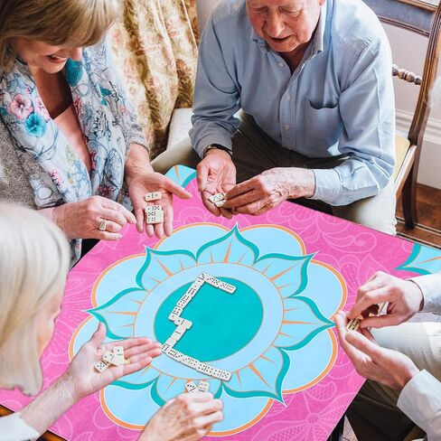 حصيرة Breling Mahjong للطاولة، 31. غطاء طاولة Mahjong مضاد للانزلاق وتقليل الضوضاء، بساط ألعاب كبير مع حقيبة حمل للبوكر والدومينو وألعاب البطاقات واللوح (ماندالا) in Kuwait