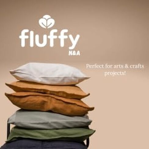 حشو قطن طبيعي رقيق - 4 عبوات (1 رطل لكل واحدة، 4 رطل إجمالي) - حشوة من ألياف القطن الناعمة والرقيقة والخام لحشو الوسائد، والحرف اليدوية، والدمى، واللحف والمفروشات - صديقة للبيئة وخالية من المواد الكيميائية in Kuwait