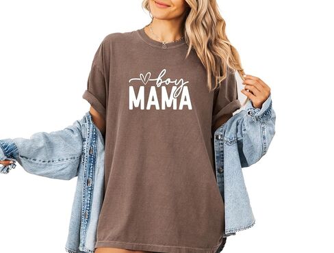 Comfort Colors, Boy Mom Shirt, Cute Mom Life Tee, Mama of Boys Graphic T-Shirt, Christmas Gift for Mom, Trendy Mama Shirt, Boy Mama Tee in Saudi Arabia