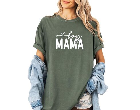 Comfort Colors, Boy Mom Shirt, Cute Mom Life Tee, Mama of Boys Graphic T-Shirt, Christmas Gift for Mom, Trendy Mama Shirt, Boy Mama Tee in Saudi Arabia