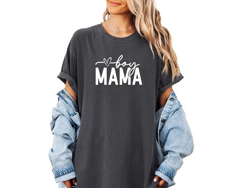 Comfort Colors, Boy Mom Shirt, Cute Mom Life Tee, Mama of Boys Graphic T-Shirt, Christmas Gift for Mom, Trendy Mama Shirt, Boy Mama Tee in Saudi Arabia