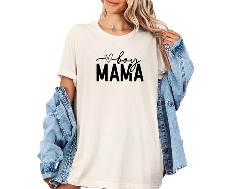 Boy Mom Shirt, Cute Mom Life Tee, Mama of Boys Graphic T-Shirt, Christmas Gift for Mom, Trendy Mama Shirt, Boy Mama Tee in Saudi Arabia