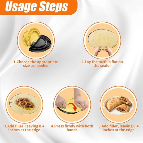 3-in-1 Tortilla Sealer, Multi-Functional Quesadilla Maker, Tortilla Crimper for Tacos, Enchiladas, Pasties, Sandwich, Pie,Adjustable Size, For 6"-8"-10" Crust in Saudi Arabia
