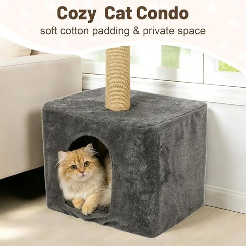 مجثم نافذة للقطط من XiaZ مع عمود خدش طويل القامة، أرجوحة نافذة للقطط مقاس 58 بوصة مع شقة للقطط، عمود خدش للقطط متعدد المستويات للتسلق والنوم ومشاهدة الطيور in Kuwait