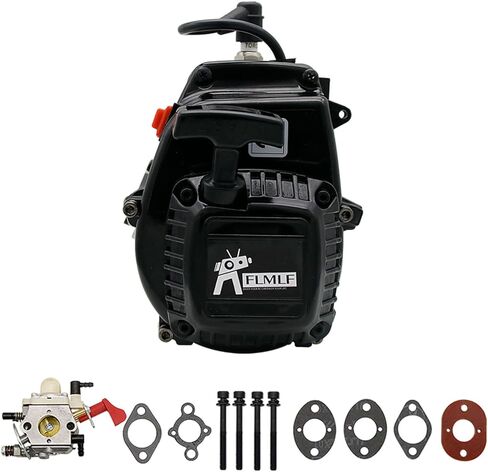 FLMLF 32CC 11HP Professional Reed Engine with Carb 1191 Black Cylinder Head for 1/5 HPI Baja LOSI 5IVE T RC Car Parts in Saudi Arabia