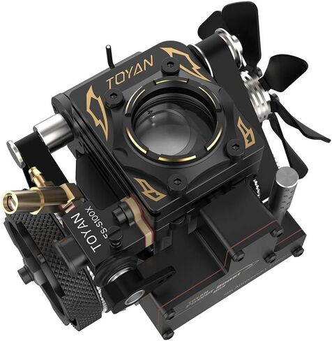 FS-S100AT Single-Cylinder 4-Stroke Nitro Gasoline Engine Model, Transparent Combustion Chamber Internal Combustion Engines, All-Metal Micro RC Engine Power for Car, Boat & Teaching Display in Saudi Arabia