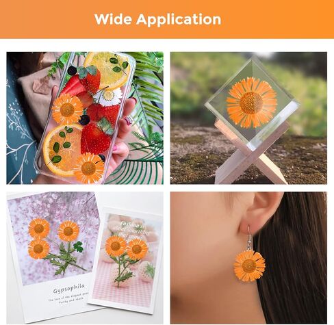 60PCS Dried Flowers for Resin, Orange Pressed Dry Needle Chrysanthemum Flowers for Candle Making Desk Lamp Craft DIY Jewelry Phone Case House Decoration in Saudi Arabia