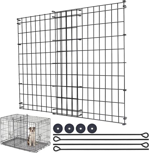 Dog Crate Divider Panel,Include 2 Metal Panels,4 Connecting Rods and 4 Spacers,Adjustable Metal Pet Kennel Divider,20.4''H ,Adjustable Width 13.7"-25.48",Fit Medium Dog Crate (Crate NOT Included) in Saudi Arabia