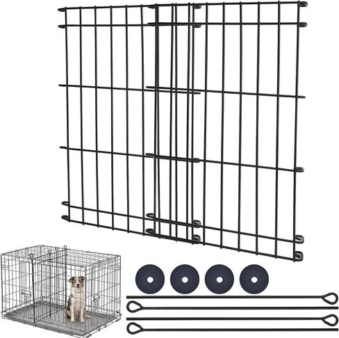Dog Crate Divider Panel,Include 2 Metal Panels,4 Connecting Rods and 4 Spacers,Adjustable Metal Pet Kennel Divider,20.4''H ,Adjustable Width 13.7"-25.48",Fit Medium Dog Crate (Crate NOT Included) in Saudi Arabia