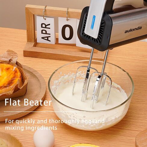 Hand Mixer Electric 5 Speed Kitchen Hand Held Mixer with Turbo Boost,Stainless Steel Performance Hand Mixer Includes 6 Attachments for Easy Whipping Dough, Cream, Cake in Saudi Arabia