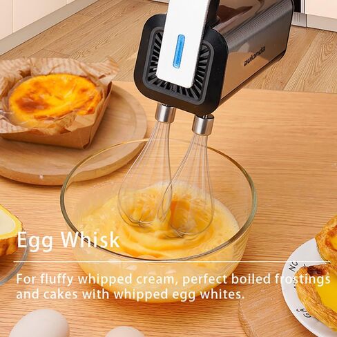 Hand Mixer Electric 5 Speed Kitchen Hand Held Mixer with Turbo Boost,Stainless Steel Performance Hand Mixer Includes 6 Attachments for Easy Whipping Dough, Cream, Cake in Saudi Arabia