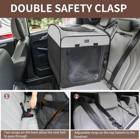 بيوت الكلاب والأقفاص من DONORO للكلاب المتوسطة، قفص الحيوانات الأليفة المحمول المنبثق في الأماكن المغلقة مع إطار سلكي قوي، قفص سفر قابل للطي، حقيبة قطط ناعمة الجوانب مقاومة للهروب (أسود، 28.0 بوصة طول × 18.0 بوصة عرض × 22.0 بوصة ارتفاع) in Kuwait