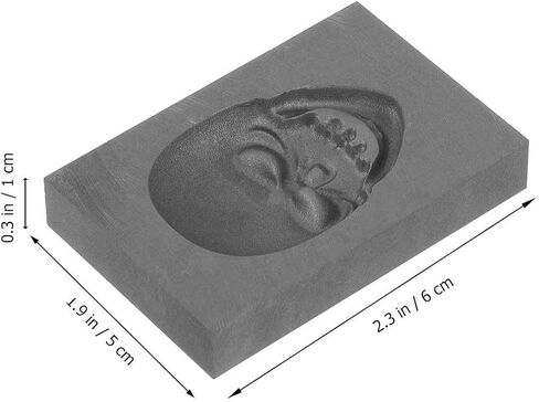 Lurrose Graphite Ingot Mold: High Density Skull Head Graphite Crucible - Casting Mold for DIY Metal Melting for Laboratory and Science Education Use in Saudi Arabia