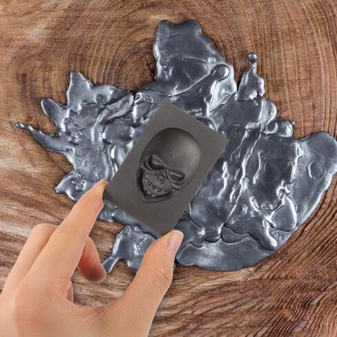 Lurrose Graphite Ingot Mold: High Density Skull Head Graphite Crucible - Casting Mold for DIY Metal Melting for Laboratory and Science Education Use in Saudi Arabia