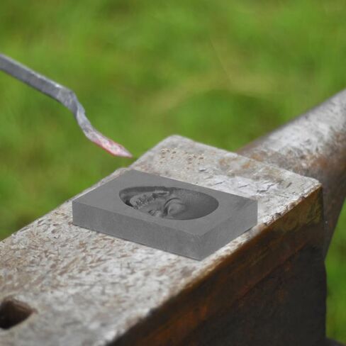 Lurrose Graphite Ingot Mold: High Density Skull Head Graphite Crucible - Casting Mold for DIY Metal Melting for Laboratory and Science Education Use in Saudi Arabia