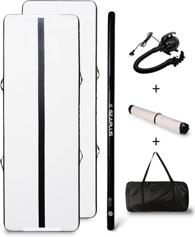 Inflatable Air Gymnastics Mat 10ft Training mat tumbling mat 4 inches Thick with Electric Pump for Home/Gym/Outdoor in Saudi Arabia