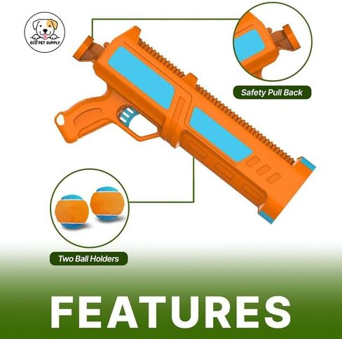 قاذف كرات للكلاب مع 3 كرات ETPU، قاذف ألعاب تفاعلي للحيوانات الأليفة، قاذف كرات للكلاب in Kuwait
