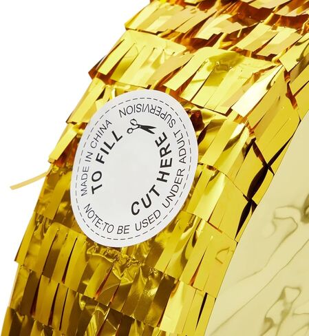 Juvale Gold Foil Number 6 Pinata - Shimmering Gold Centerpiece & Pinatas for Birthday Party - For 6th Birthday Decorations for Boys - 15.5x10.5x3 in in Saudi Arabia