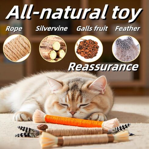 Cat Toys 3Pack Silvervine Chew Stick Kitten Treat Catnip Toy Kitty Natural Stuff Catnip Matatabi for Cleaning Teeth Indoor Dental Snack Interactive in Saudi Arabia