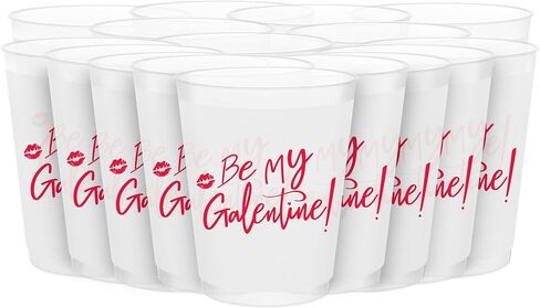 أكواب Be My Galentine، أكواب عيد جالنتين السعيدة، ديكورات حفلات عيد جالنتين السعيدة، ديكورات يوم جالنتين للسيدات للفتيات، أكواب ديكورات عيد الحب (16 قطعة، 16 أونصة) BZ in Saudi Arabia