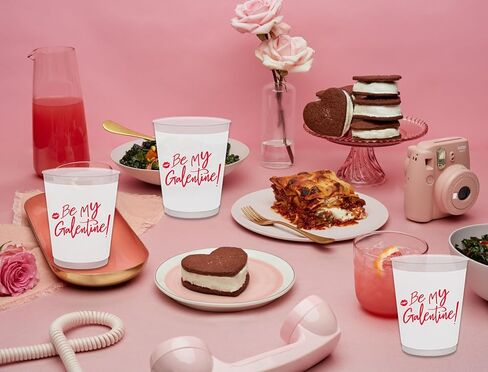 أكواب Be My Galentine، أكواب عيد جالنتين السعيدة، ديكورات حفلات عيد جالنتين السعيدة، ديكورات يوم جالنتين للسيدات للفتيات، أكواب ديكورات عيد الحب (16 قطعة، 16 أونصة) BZ in Saudi Arabia